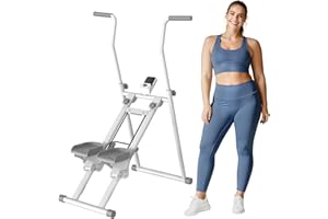 HOFTME Scalatore pieghevole con funzione di resistenza, grande pedale, stepper per casa, con capacità di carico fino a 110 kg, manubrio regolabile e display LCD