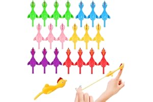 COSORO 20Pcs Slingshot Chicken Finger Toys Bulk,Flying Chicken Finger Sling Shot Toy Catapult Toys,Rubber Stretchy Chicken Toys,Fun Gag Gifts for Kids Birthday Party Favors Easter Christmas Stocking Stuffers