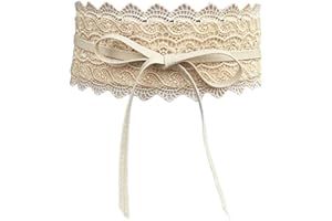 Oyccen Femmes Dentelle Large Ceintures Robe Décoration Ceinture Bowknot Sangle de Taille