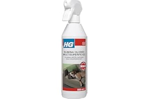 HG Eliminador de Olores Multisuperfícies, Neutralizador de Olores Desagradables para Muebles, Elimina el Mal Olor a Orina y Mascotas, Desodorante para Alfombras, Muebles y más - 500 ml