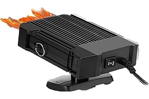 FDKENE Portable Car Heater 12V 150w, Car Fan Heater 2 in 1 Fast Heating/Cooling, Car Windshield Defroster Defogger with Plug in Cigarette Lighter