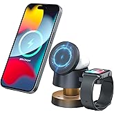 Portronics 15W TriCharge 4-in-1 Fast Charging Wireless Charger for iPhone with Night Lamp, Wireless Charging for Airpods & Ap