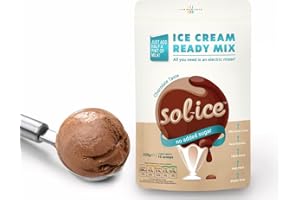 SOLICE ICE CREAM READY MIX Sol-ice 0% Added Sugar Ice Cream Mix Powder | Dairy Keto Friendly | Whip with Just a Mixer or Machine | Chocolate 225g (makes 8-10 scoops)