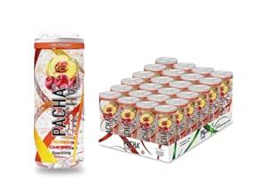 PACHA DRINK PACHA Zero Pêche-Cerise 24x Eau aromatisée pétillante sans sucre 250 ml (Lot de 24)