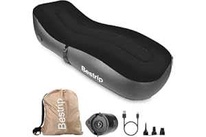 Bestrip materasso gonfiabile Automatico, Divano Gonfiabile con Pompa ad Aria per Campeggio, Escursioni, Viaggi, Vacanze, Adatto a Bambini, Adulti e Famiglie (nero)(180 * 70 * 50cm)