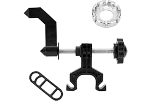 Goktvai Portable Support Centrage pour Roue de Vélo, Professionnel Outil Réglage Jante Vélo avec Clé à Rayons Mini Outil Réparation Stable pour VTT Route Entretien Roue (Noir)