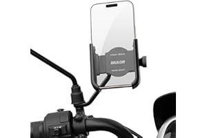 Mulor Soporte Movil Moto Soporte Teléfono Motocicleta para Espejo Retrovisor 360 Rotación