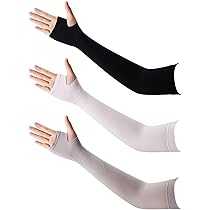 Manchon Bras - Manchons de bras d'été Anti-UV pour femmes - vert clair Blanc - Sport