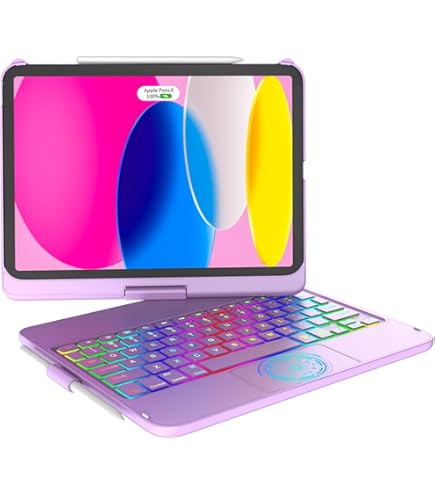Étui Avec Clavier Bluetooth Pour IPad 11e Génération 2025 Et IPad 10e Génération 2022 - Coque TPU Souple, Batterie Longue Durée