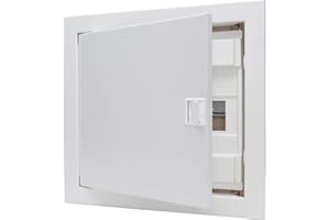 Kopp 340511000 Flush-Mounted and Cavity Wall Distribution Box with Metal Door, 1-Row, White, 1-reihig, 12 Pole