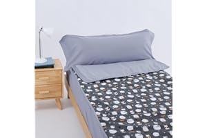 10XDIEZ Sacos nórdicos Ajustables (Cats Gris - Cama 90cm)
