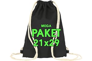 ELES VIDA Sac en Coton pour Enfants, 21 x 29 cm - Petit Sac de Sport et à Dos en Tissu, Jute Certifié Oeko-TEX®