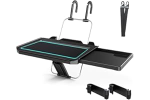 Kwak's Car Steering Wheel Back Seat Folding Tabletop Multifunctional Table Mount Food Tray in Car Drink Holder Desk