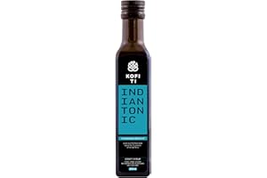 Kofi Ti Indian Tonic Sirop pour Sodastream avec Quinine Naturelle, Saveur Concentré Pour Eau Tonique, Gin & Tonic, Kit Cocktail et Eau Aromatisée, 230 ml pour 15 Verres