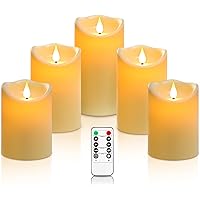 Da by Velas LED Altura de Vela 10 cm × 2, 13.5 cm × 2, 16.5 cm × 1; Diámetro 8cm; La última Vela de la batería del Estilo 5PC