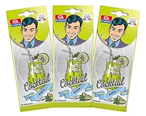 Dr Marcus Car Air Freshener Cocktail - Mojito (Made in Europe), Pack of 3
