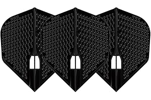 L.STYLE L3d Shape Dimple Champagne Dart Flights -Black