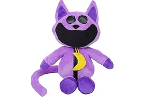 QuaHom Smiling Critters Plush, 12in CatNap Plush Funny Smiling Critters Plushies, Cute Stuffed Animal Pillow Doll Toys for Fans Kids Boys Girls Birthday Thanksgiving Christmas (Cat Nap)