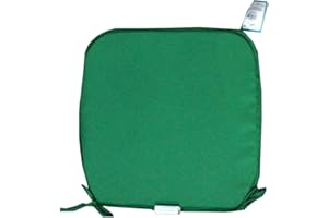 Artistic Fashionista Luxury Zipped Removable Seat Pads/Cushions With Ties, Suitable For Garden, Dining, Office Chairs (Green)