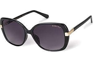 RADLEY London MORWENNA Women's Oversized Butterfly Sunglasses, Gloss Black, 57 mm