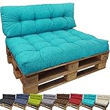 PROHEIM Outdoor Palettenkissen Lounge Palettensofa Indoor/Outdoor schmutz- und Wasserabweisende Palettenauflage Palettenpolster für Europaletten, Farbe:Türkis, Variante:Langes Rückenkissen PROHEIM Outdoor Palettenkissen Lounge Palettensofa Indoor/Outdoor schmutz- und Wasserabweisende Palettenauflage Palettenpolster für Europaletten, Farbe:Türkis, Variante:Langes Rückenkissen