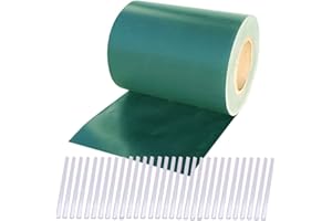 Plantiflex Sichtschutz Rolle 35m Blickdicht PVC Zaunfolie Windschutz für Doppelstabmatten Zaun (Grün)
