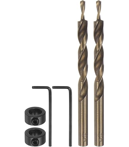 Punta Per Trapano HSS Twist Da 9,5 Mm, Rivestita In Titanio Con Collar Di Arresto Profondo - Foto 7