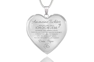 HAYOUWAY Geschenke für Frauen Mädchen Tochter Kinder Kette Herz Halskette Damen Teenager Mädchen Geschenke An Meine Tochter Kette mit Spruch Jahrestag Geburtstag Weihnachtsgeschenke für Frauen