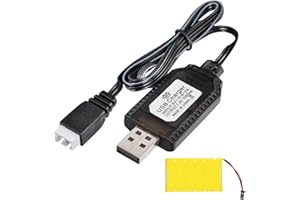 Neamou Caricatore Giocattolo | Cavo di Ricarica per Batteria Giocattolo da 7,4 V 1000 mA | Caricabatterie per Drone con Protezione di Sicurezza e Automatico per SM-2P SM-3P SM-4P