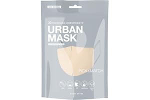 Basic Sense 100% Cotton Plain Fashion Urban Face Mask - Skin Friendly Washable Size Adjustable Elastic