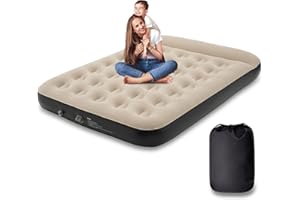 Air Mattress Small Double, Kitxedas with Built-in Pillow&JUST One-click, Blow up Mattresses Air Bed Double Airbed with Built in Pump Electric Inflatable Mattress Self Inflating Bed Blow up, 191x137x22