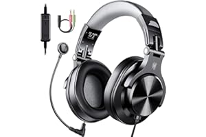 OneOdio Headphones with Mic, Computer headphones with Volume Control and Detachable Noise Cancelling Mic, Wired Stereo Headphones with Mic for PC Skype Zoom Meeting Phone Laptop Gaming PS4 Xbox One