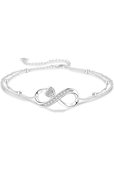 Chaîne de cheville papillon, Argent 925 option rhodié, réglable