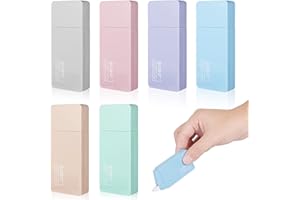 JOYSKY 6 sztuk korektora w rolkach, taśma korekcyjna, 6 m x 5 mm, mieszanka kolorów, bardzo wysoka siła krycia, dla studentów, przyborów szkolnych i biurowych, do biura