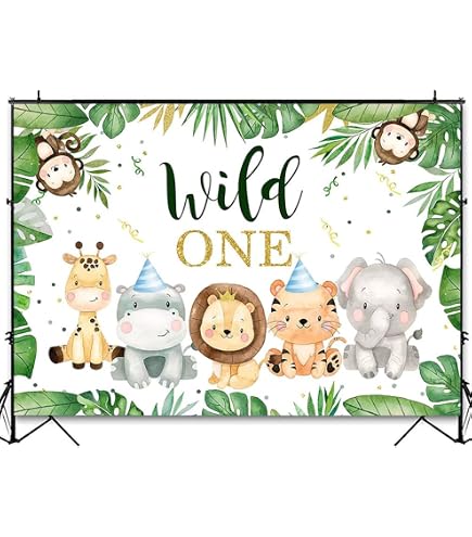Safari-Hintergrund Für Babypartys (Mädchen) – 2,1 X 1,5 M, Vinyl, Mit Dschungel-Tieren, Perfekt Für Fotos & Dekoration