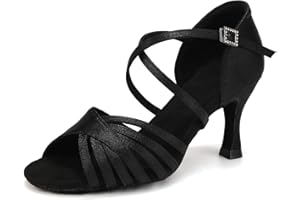 Uonpie Zapatos de Baile de Salón Latino Mujer Salsa y Bachata práctica de Rendimiento Zapatos