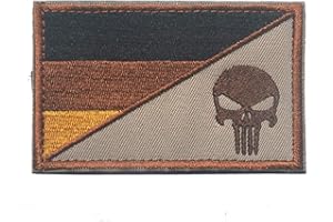 KOSSJAA Patches Klett Stickerei Aufnäher Klettbänder Deutschland Militär Aufkleber Abzeichen für Rucksacke (Farbe A)