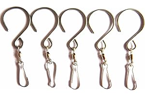SK STYLE 5 Hanging Stainless Steel Swivel Hooks Clips For Garden Wind Spinner Sun Catcher
