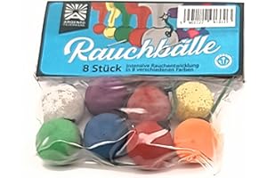 vama Funke Rauchbälle Smoke Balls Mixed im 8er Beutel, tolle Farben für die Größe, Outdoor draußen (1 Beutel)