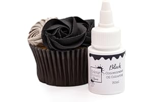 Colour Splash Oil Based Food Colour | Black | Vibrant Edible Colour For Baking, Colours Buttercream, Cake Mix, Chocolate - 30ml
