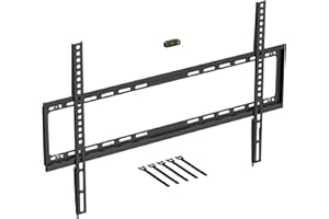 D-Line Staffa da parete per TV da 50 a 85 pollici, staffa per a profilo ultra basso con livella a bolla, supporto piatto a parete per TV - VESA 200 x 200 mm - 600 x 400 mm, supporta fino a 60 kg