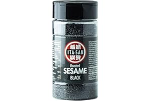 ITA-SAN Semillas de sésamo negro, tostadas, para platos asiáticos o como topping para ensaladas y cereales, 1 x 95 g
