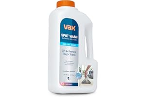 Vax SpotWash Oxy-Lift 1L Spot Cleaning Solution, Upholstery Carpet Stain Remover Shampoo, Rose Burst Scent, Breaks Down and Lifts Tough Stains, ‎1-9-143111, White