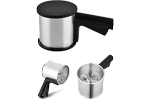 ORAGKE Puderzuckerstreuer, Mehlsieb Edelstahl, Feinmaschig, Einhändig Bedienbar, Puderzuckermühle, Mehlstreuer, Zuckerstreuer, Staubzuckermühle, Staubzuckerstreuer, für Puderzucker, Mehl