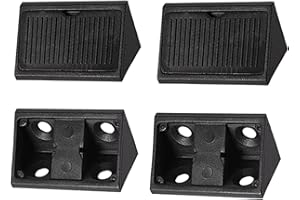 DTGN 42x20x20mm(LxWxH) Plastic Corner Brackets -15Pack - Good for Furniture Repairing - 4 Holes L Shape Right Angle Brace - Black