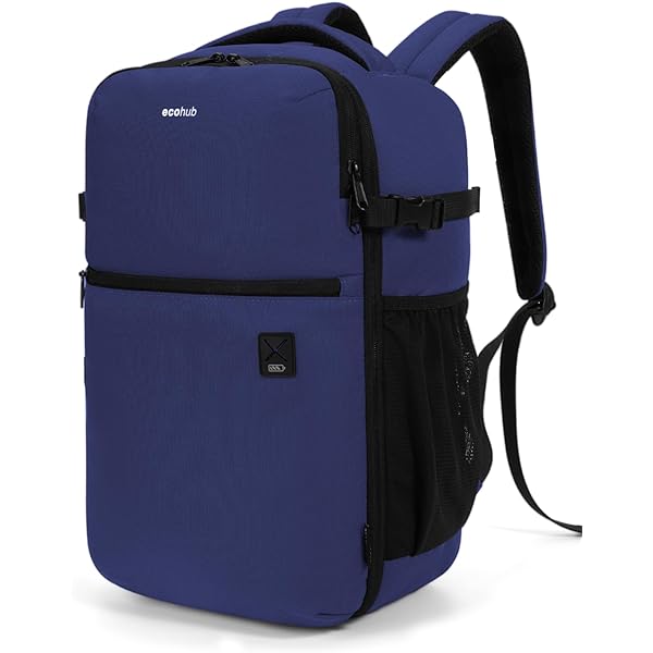 ECOHUB voor Ryanair Easyjet Handbagage, Laptop Rugzak, Waterdicht ReisRugzak, PET Gerecyclede OnderStoel Rugtas, Travel Backpack, CarryOn Handbagage, Cabin Rugzak Heren Dames 40x20x25 20L(Rood