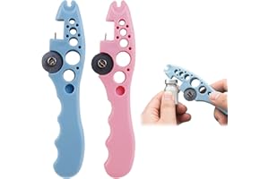 VAGAW Multifunctional Ampoule Opener, 2Pcs Ampule Snapper, Essential Ampoule Cutting Device, Ensures Safe and Efficient Ampoule Opening in Various Locations such as Beauty Salons and Hospitals (Pink & Blue)