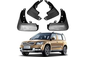 Aojiek Auto SchmutzfäNger Gummi Spritzschutz FüR Yeti 2009 2010 2011 2012 2013 2014 2015 2016 2017 Mud Flaps KotflüGel Fender Schutz Vorne Und Hinten ZubehöR 4 StüCk Schwarz