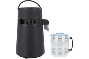 Haofy Wasserdestillationsmaschine aus Edelstahl, 4 L Fassungsvermögen – Vollautomatisch, Sicher und Zuverlässig – für Zuhause, Zahnklinik, Labor – Inklusive Glasbehälter (EU-Stecker