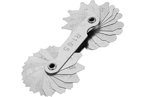 LIEBEWH Radius Gauge Stainless Steel Radius Fillet Gauge External Internal Concave Convex Measuring Tool with Clear Marking and Rust Protection(R1-6.5MM)
